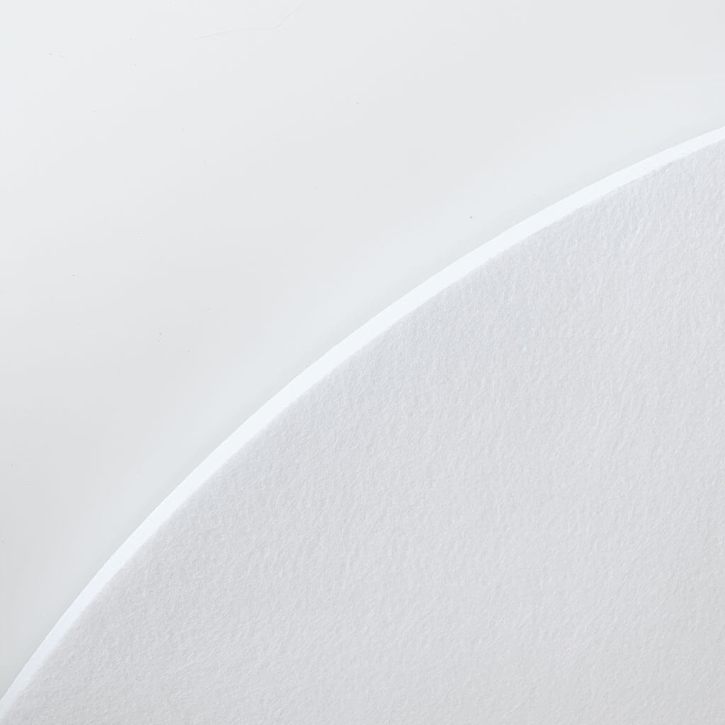 White circle felt panel closeup