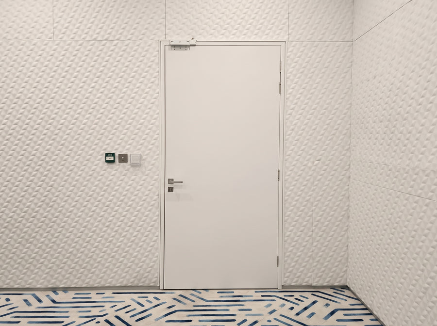 MUTE Door Seal Kit installed — Manager office · DIFC