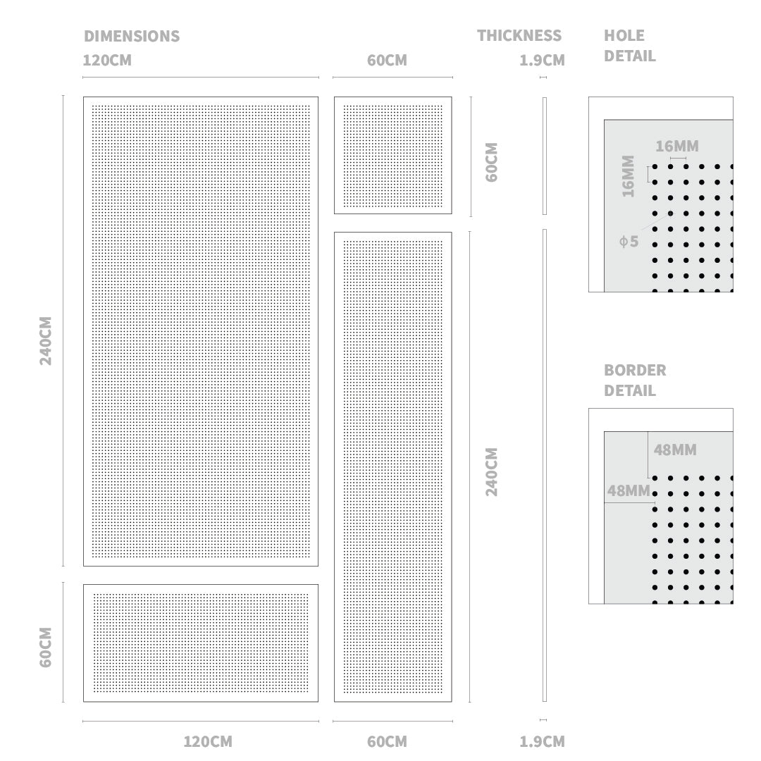 Perforated Wood Panels - 5/16
