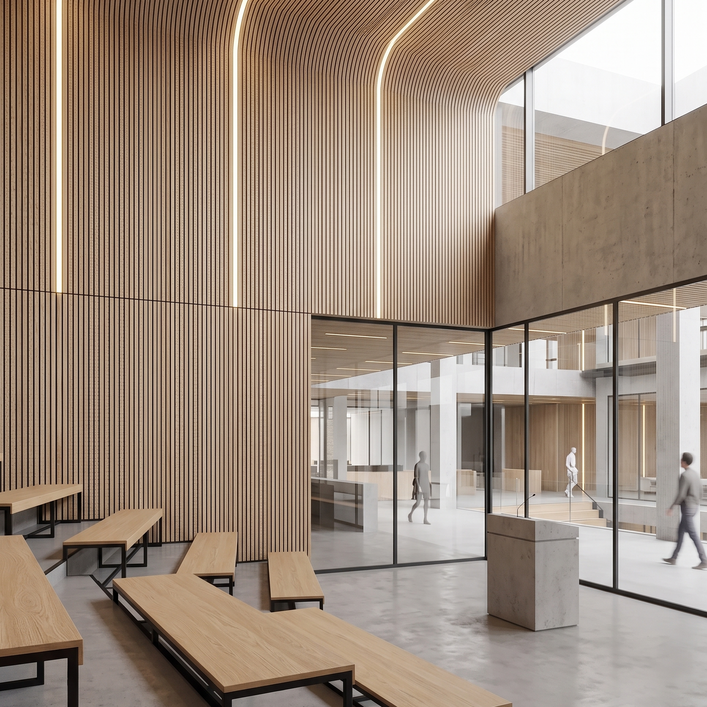 Mute Wood - Slatted Perforated Panel