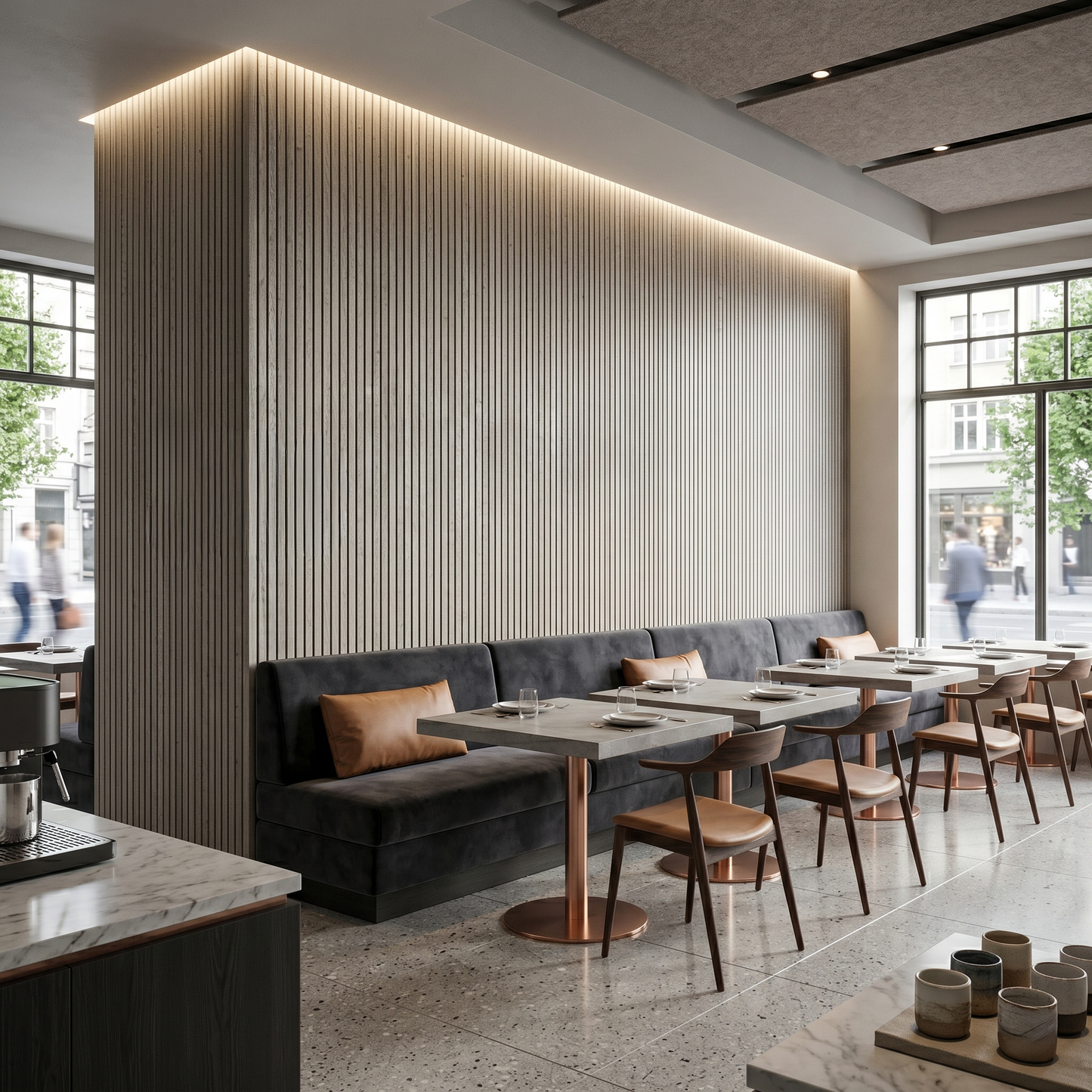 Mute Wood - Slatted Perforated Panel