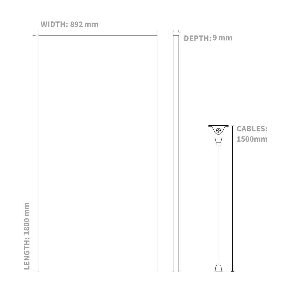 Plain Black Panel : 9mm