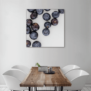 Blueberries 1 - large square size - black frame