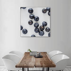 Blueberries 2 - large square size - black frame