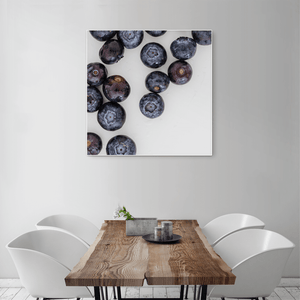 Blueberries 1 - large square size - white frame