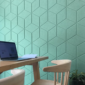 Hexagon panel for home office space