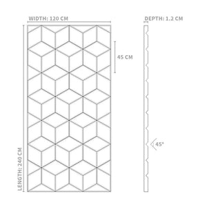 Hexagon panel dimensions
