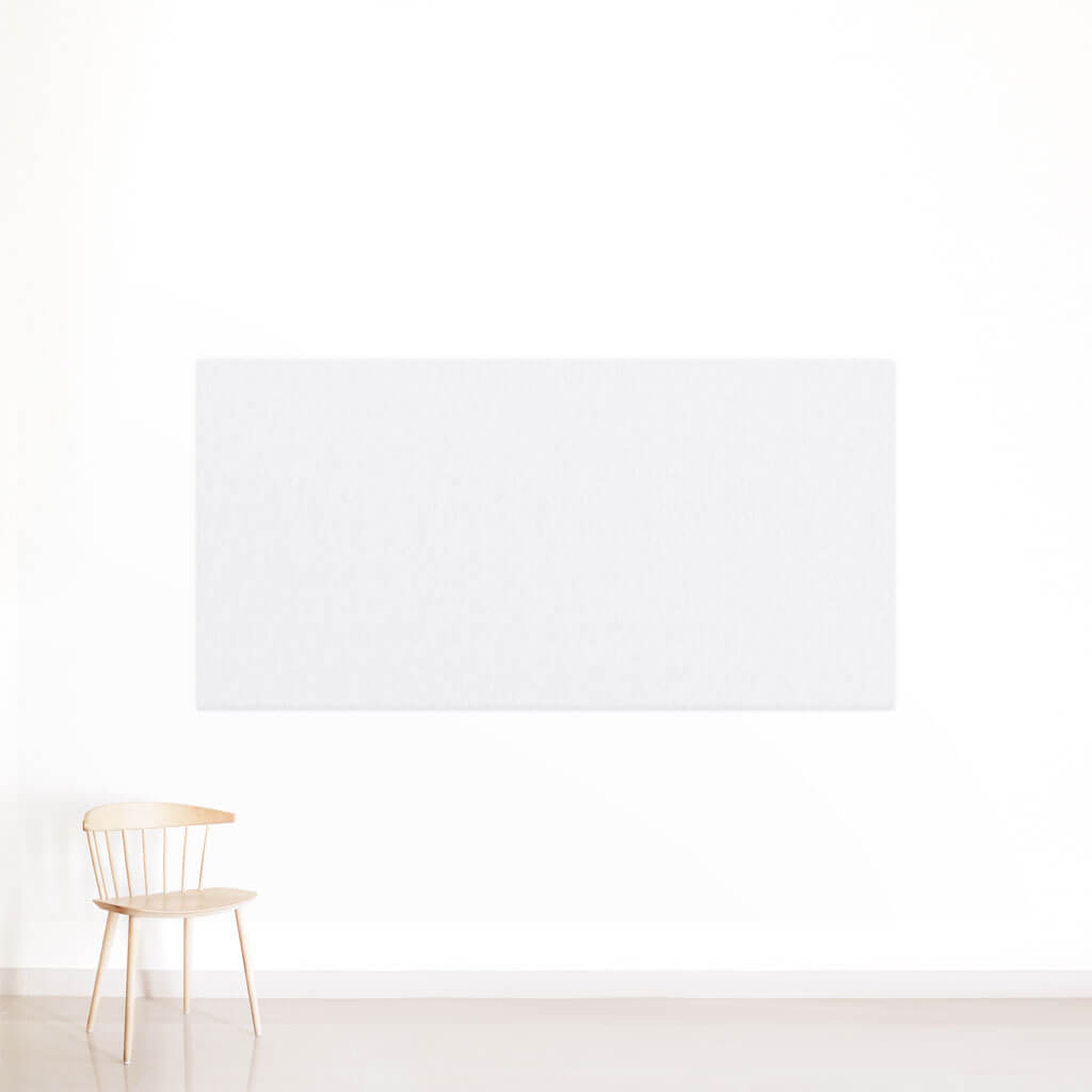 White panel on wall