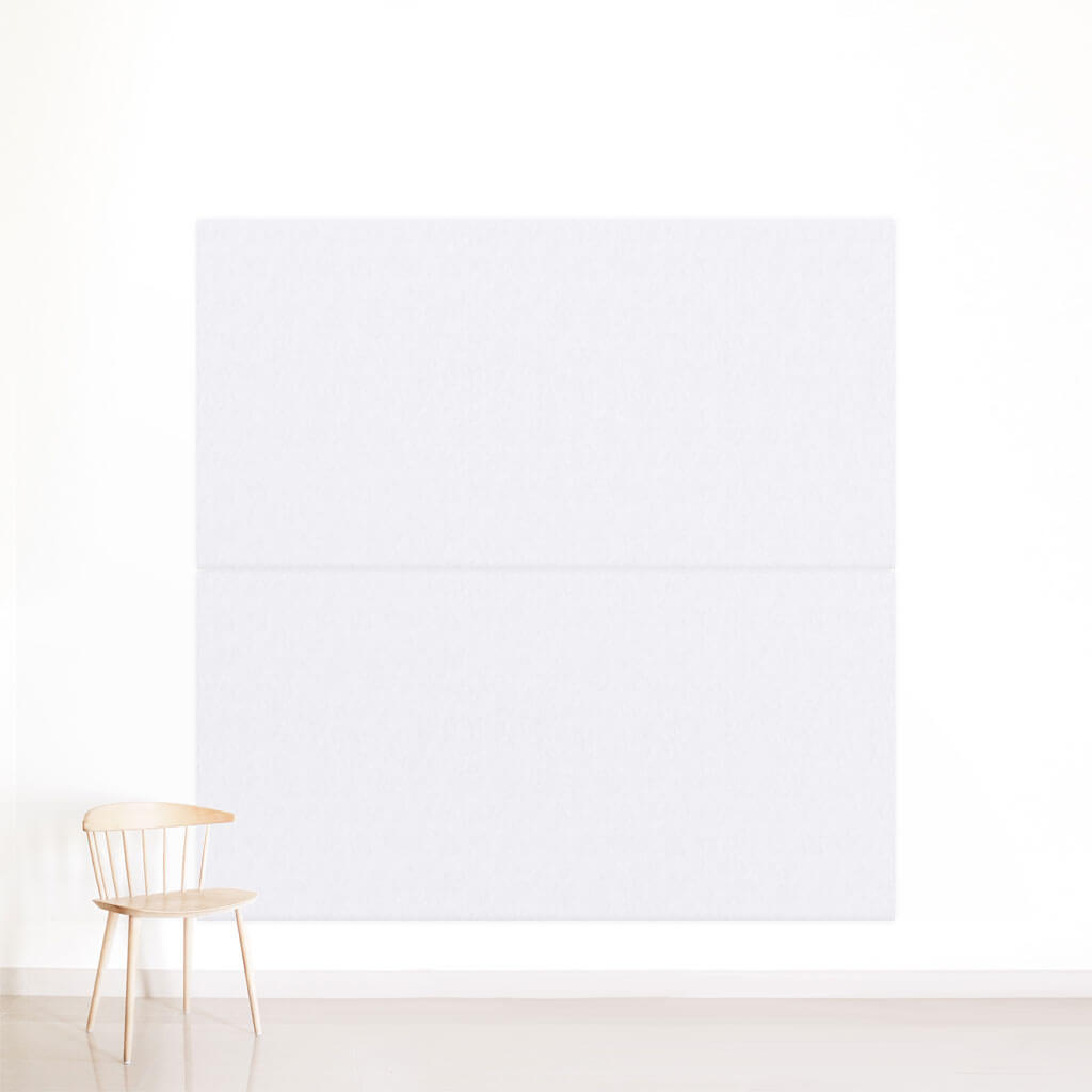 Two white panels on wall